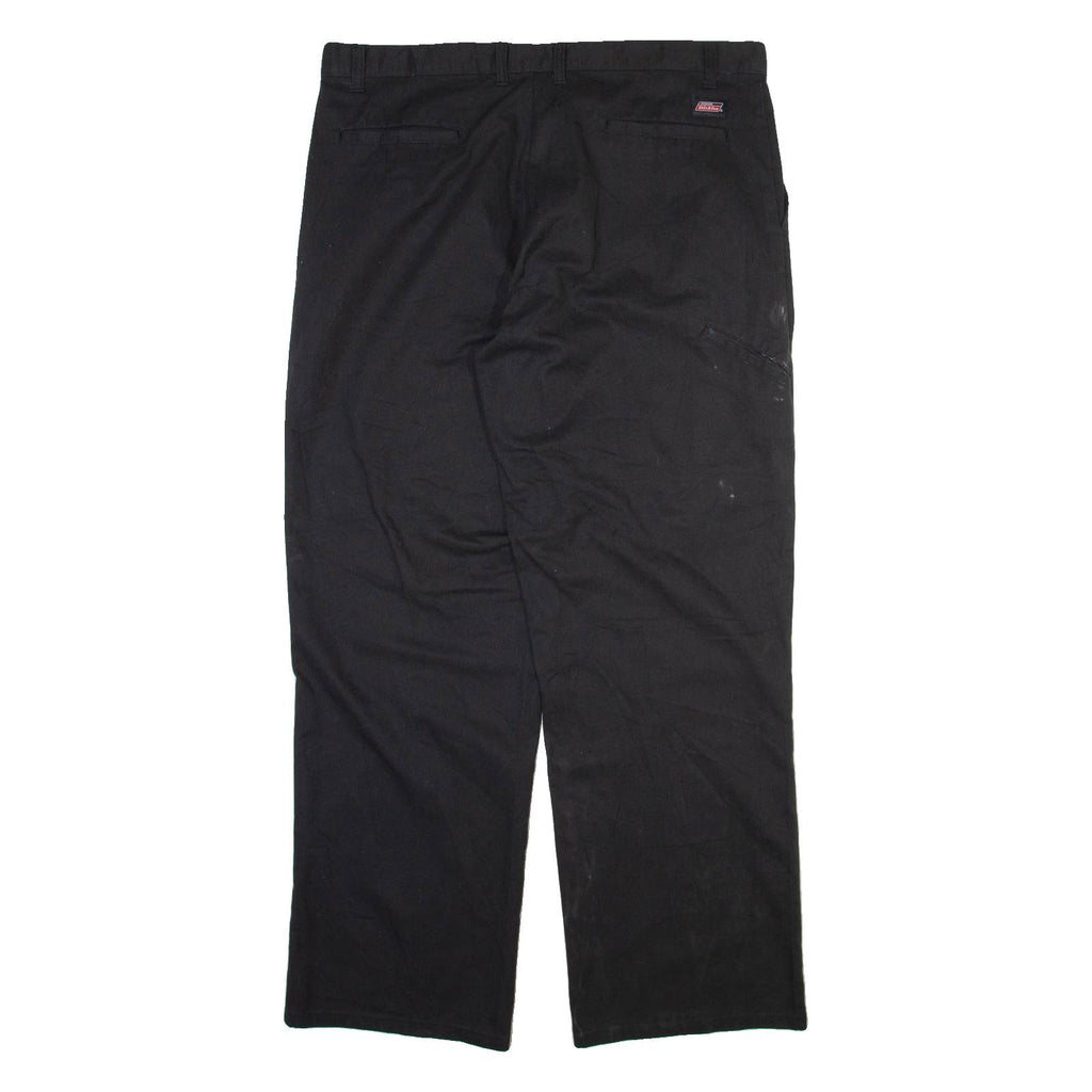 DICKIES Womens Trousers Black Relaxed Straight W38 L31