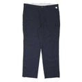 DICKIES Mens Polyester Blend Navy Regular Cargo Trousers W42 L32 Work Wear