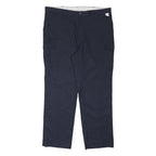 DICKIES Mens Polyester Blend Navy Regular Cargo Trousers W42 L32 Work Wear