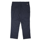 DICKIES Mens Polyester Blend Navy Regular Cargo Trousers W42 L32 Work Wear