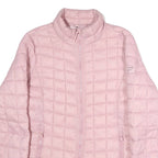 REEBOK Mens Pink Quilted Jacket M Polyester Blend Zip Top Performance