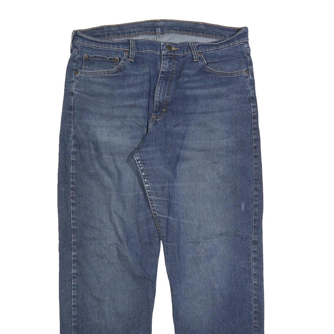 WRANGLER Mens Regular Fit Blue Denim Jeans W36 L32 Zip Cotton Blend Classic