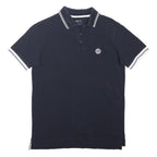 HENRI LLOYD Mens Navy Blue Short Sleeve Polo Shirt S Cotton Blend Basic