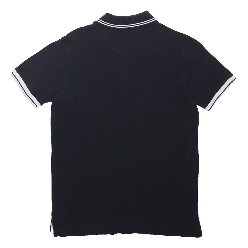 HENRI LLOYD Mens Navy Blue Short Sleeve Polo Shirt S Cotton Blend Basic
