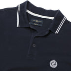 HENRI LLOYD Mens Navy Blue Short Sleeve Polo Shirt S Cotton Blend Basic