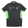 KAPPA Mens Black & Green Club Crest Short Sleeve Polo Shirt L Cotton Blend