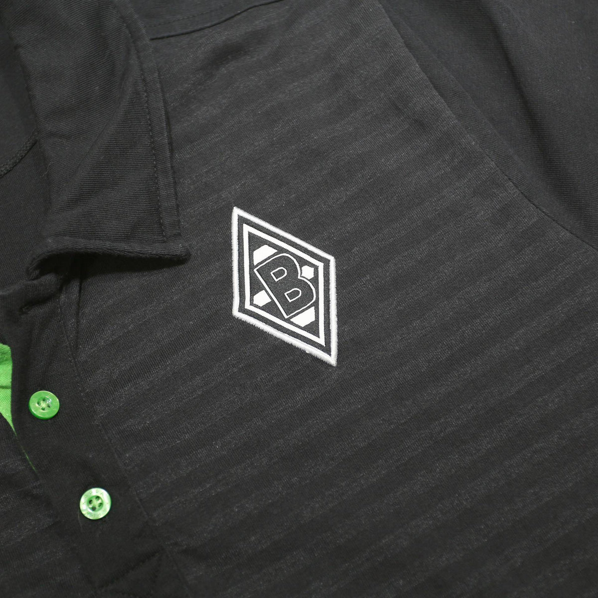 KAPPA Mens Black & Green Club Crest Short Sleeve Polo Shirt L Cotton Blend