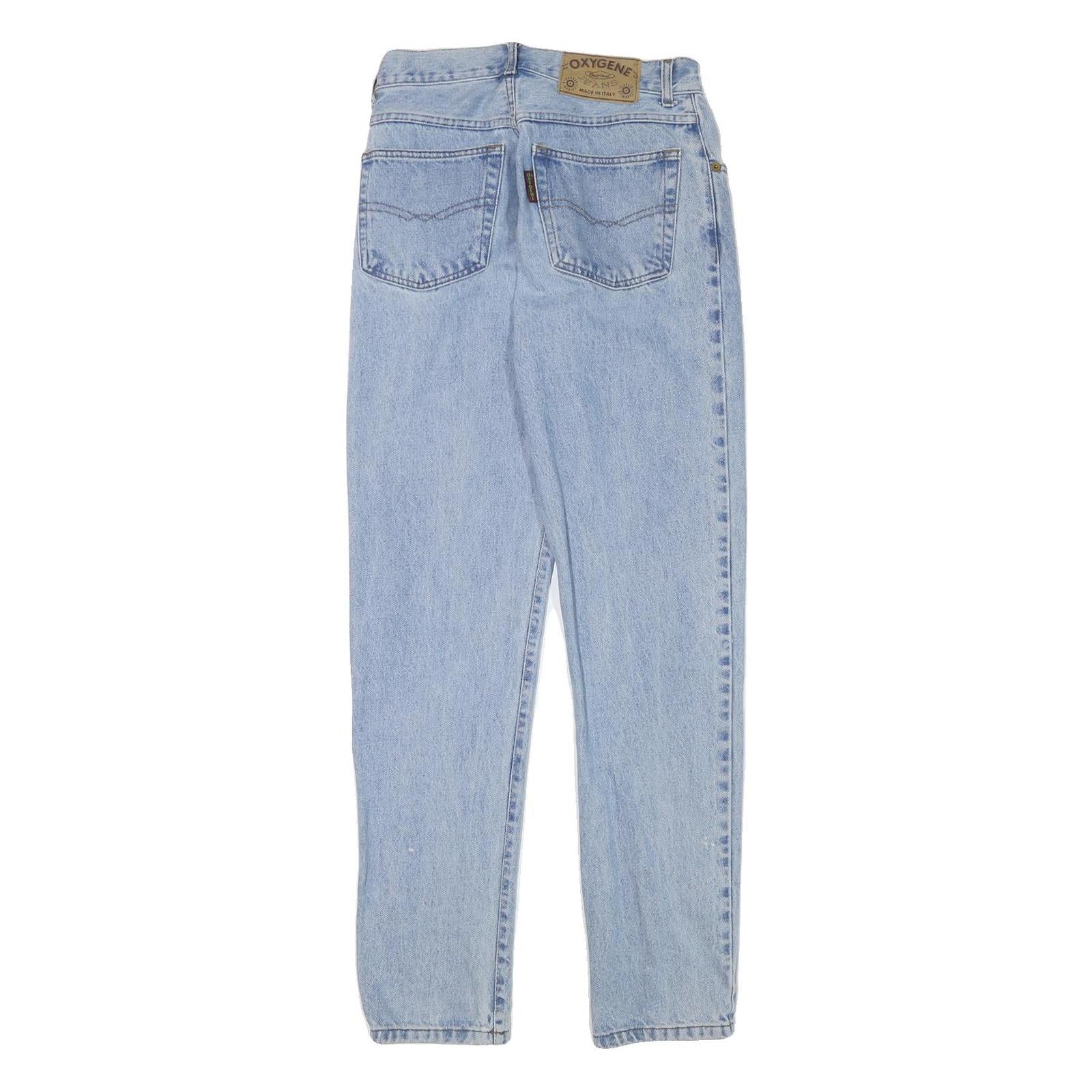 OXYGENE Womens Jeans Blue Slim Skinny Denim Light W26 L31 Casual Cotton Blend