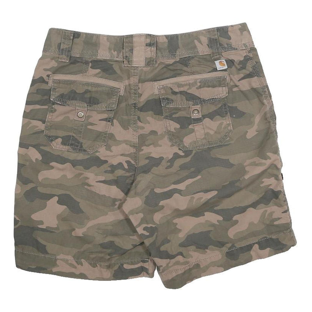 CARHARTT Womens Cotton Camouflage Cargo Shorts M W32 Practical Casual