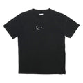 KARL KANI Mens Black Graphic T-Shirt XS Short Sleeve Crew Neck Signature Print
