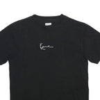 KARL KANI Mens Black Graphic T-Shirt XS Short Sleeve Crew Neck Signature Print