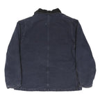 CARHARTT Mens Blue & Navy Workwear Jacket L Cotton Blend Canvas Relaxed Fit Zip