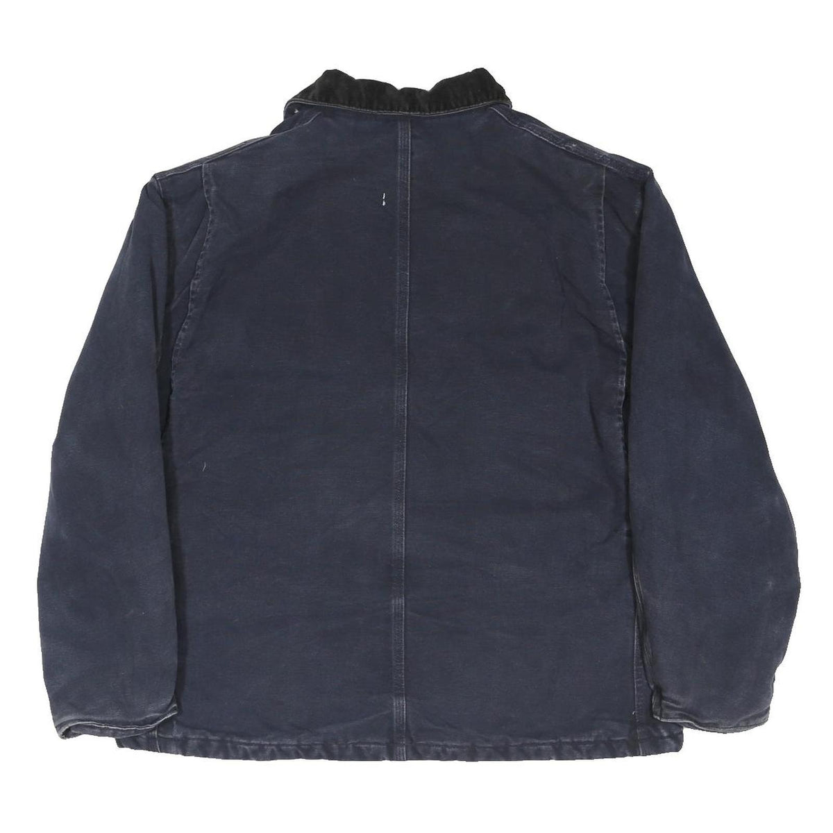 CARHARTT Mens Blue & Navy Workwear Jacket L Cotton Blend Canvas Relaxed Fit Zip