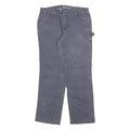 CARHARTT Womens Regular Fit Blue Cotton Blend Trousers W32 L30 Workwear Zip