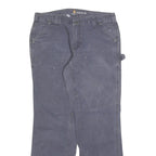 CARHARTT Womens Regular Fit Blue Cotton Blend Trousers W32 L30 Workwear Zip