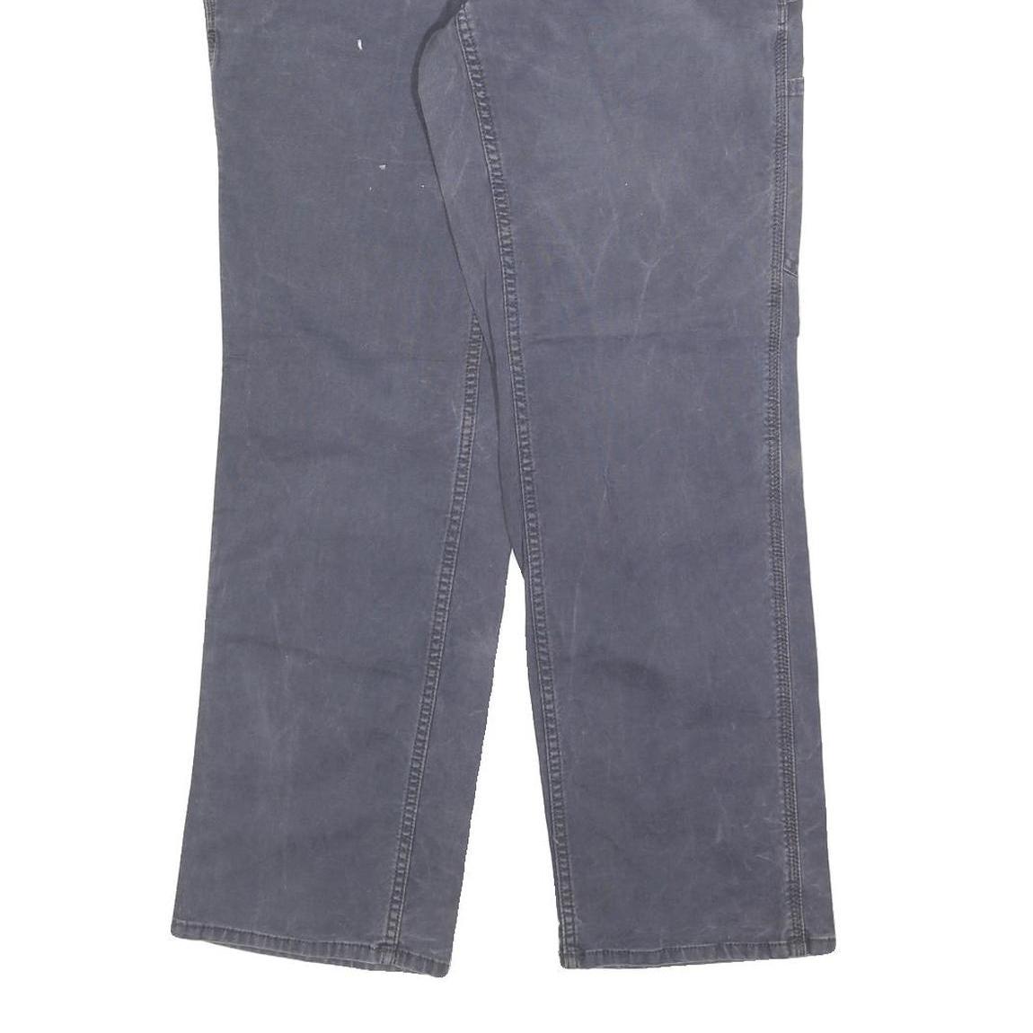 CARHARTT Womens Regular Fit Blue Cotton Blend Trousers W32 L30 Workwear Zip