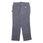 CARHARTT Womens Regular Fit Blue Cotton Blend Trousers W32 L30 Workwear Zip