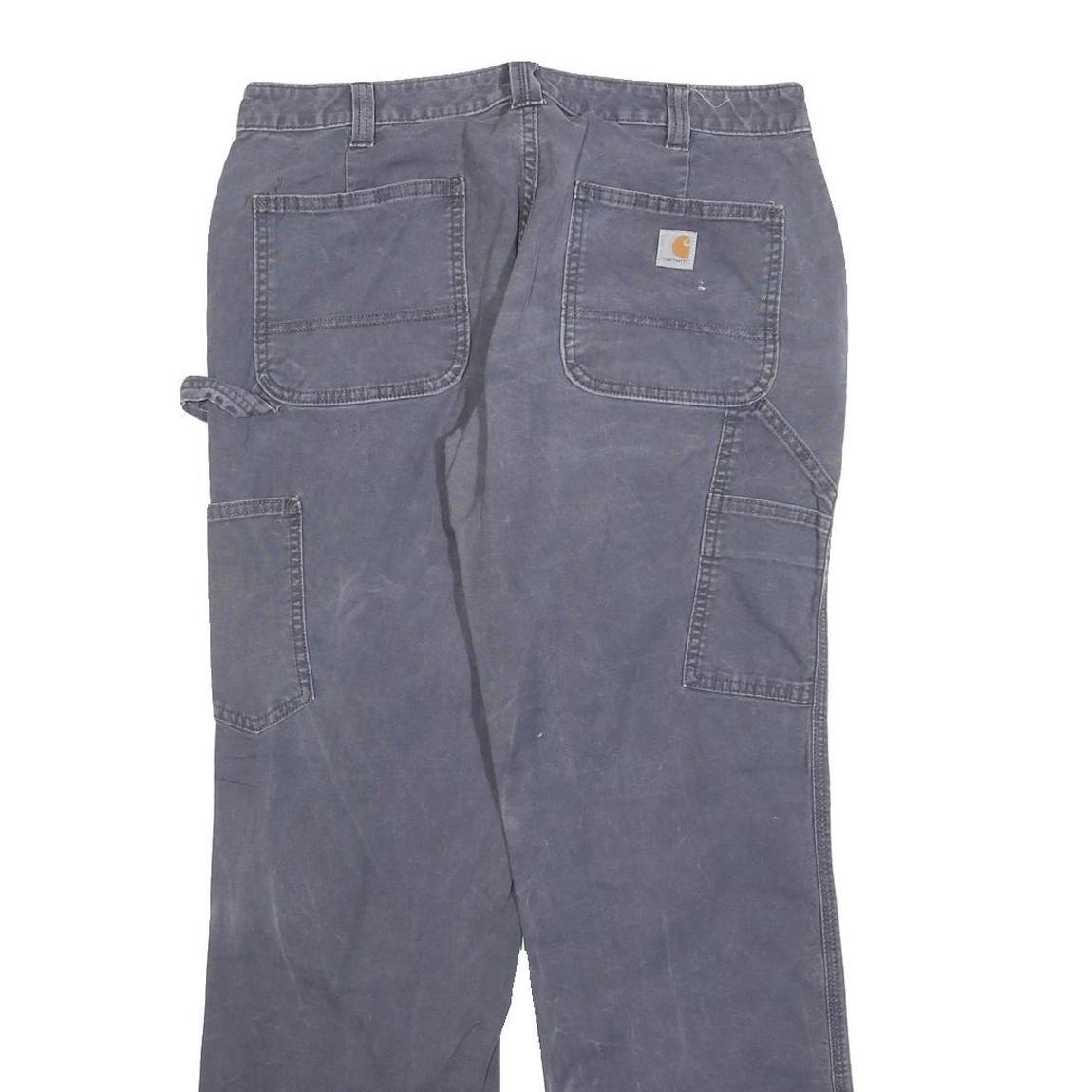 CARHARTT Womens Regular Fit Blue Cotton Blend Trousers W32 L30 Workwear Zip