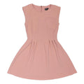 TOPSHOP Womens Pink Fit & Flare Polyester Blend Sleeveless Short Dress UK 6