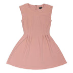 TOPSHOP Womens Pink Fit & Flare Polyester Blend Sleeveless Short Dress UK 6