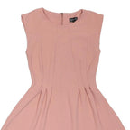 TOPSHOP Womens Pink Fit & Flare Polyester Blend Sleeveless Short Dress UK 6