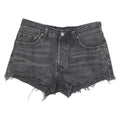 LEVI'S Womens Denim Black Casual Cut-Off Shorts M W30 Raw Hem Vintage Style