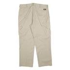 DICKIES Mens Cotton Blend Beige Regular Straight Cargo Trousers W40 L32 Workwear