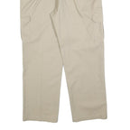 DICKIES Mens Cotton Blend Beige Regular Straight Cargo Trousers W40 L32 Workwear