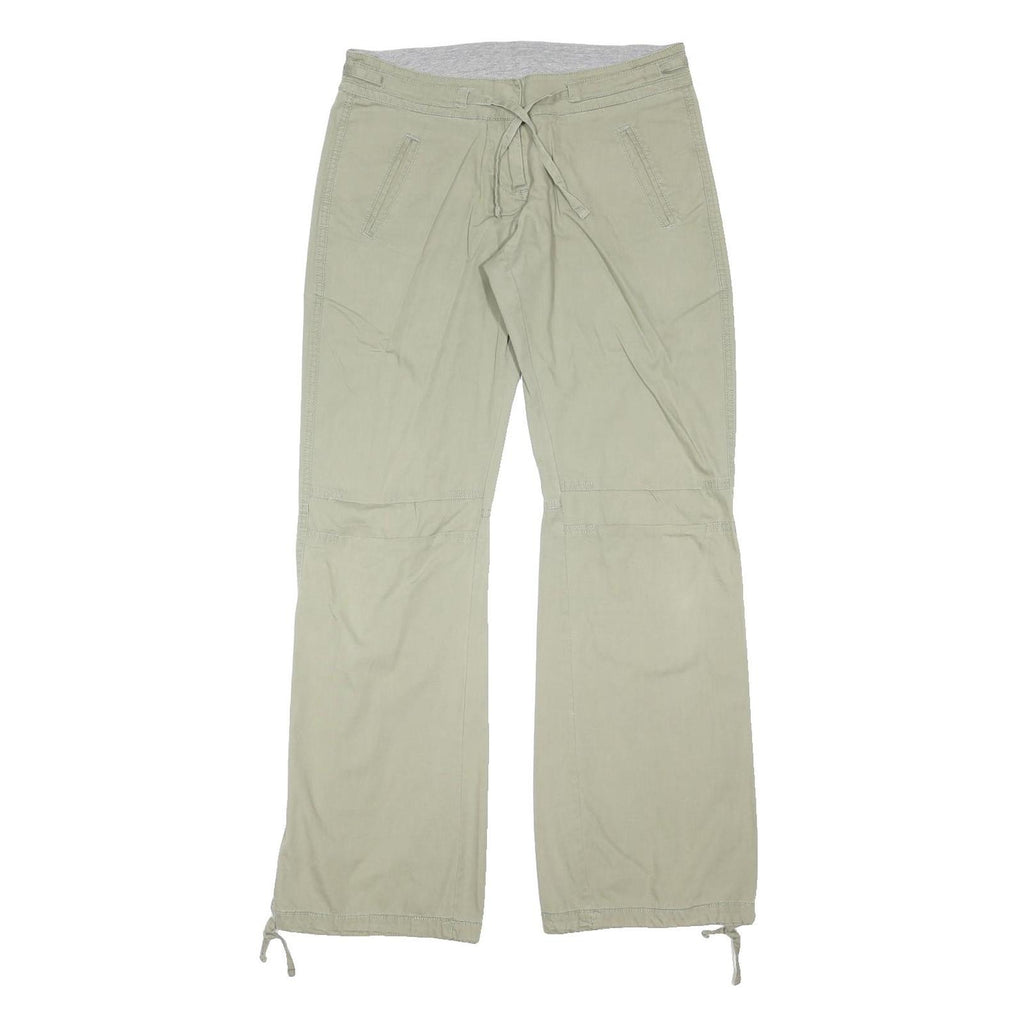 PUMA Womens Cotton Blend Beige Relaxed Trousers W31 L32 Casual Drawstring