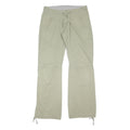 PUMA Womens Cotton Blend Beige Relaxed Trousers W31 L32 Casual Drawstring