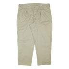 DICKIES Mens Cotton Blend Beige Relaxed Straight Trousers W40 L29 Workwear Zip