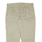 DICKIES Mens Cotton Blend Beige Relaxed Straight Trousers W40 L29 Workwear Zip