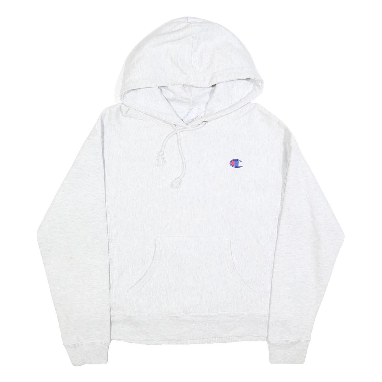 CHAMPION REVERSE WEAVE Womens White Pullover Hoodie S Cotton Blend Casual Wear