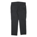 DICKIES Mens Black Cotton Blend Regular Fit Straight Leg Trousers W34 L30