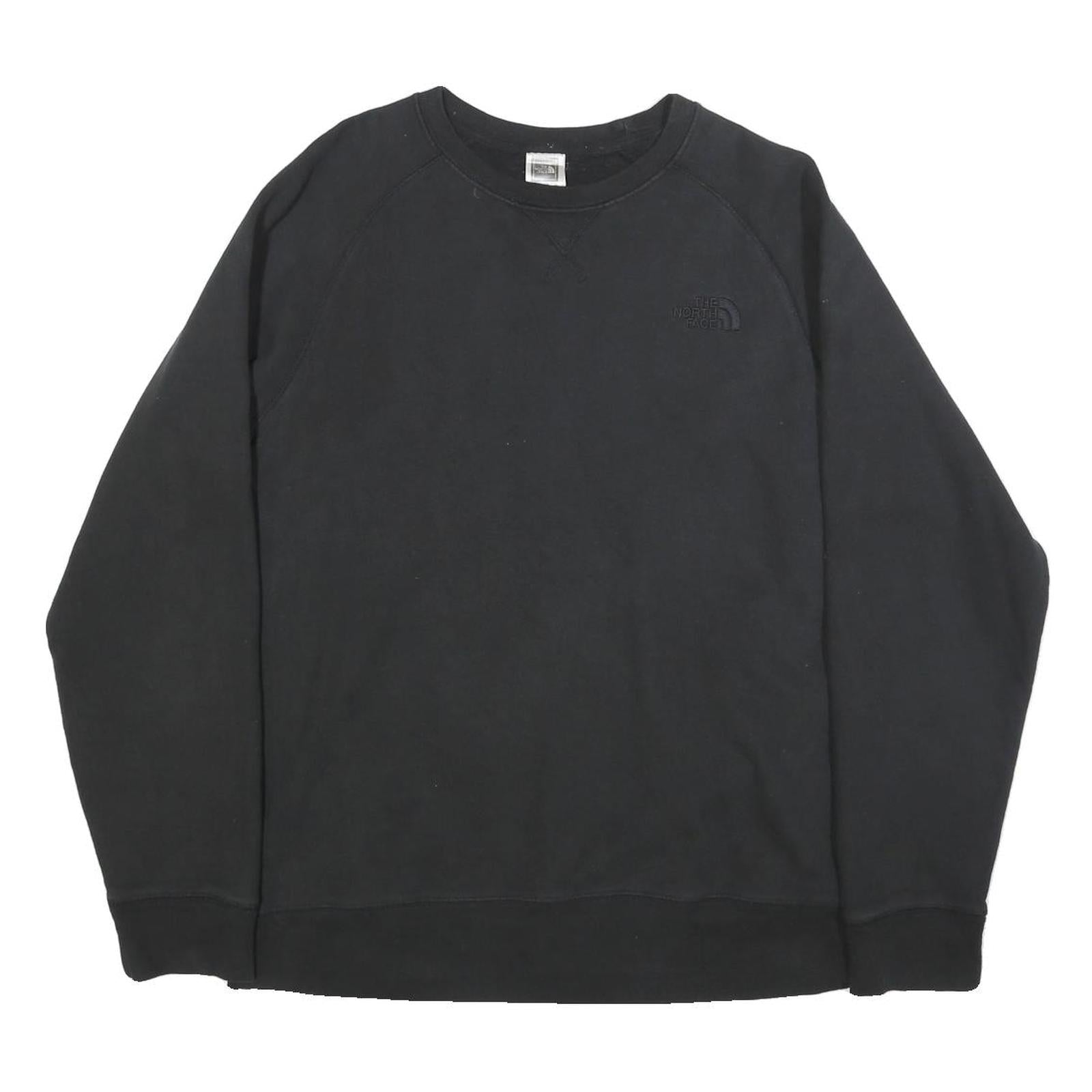 THE NORTH FACE Mens Black Crew Neck M Cotton Blend Sweatshirt Outdoor Casual