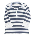 PAUL & SHARK Womens Printed Blouse White Collared Long Sleeve Striped M