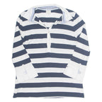 PAUL & SHARK Womens Printed Blouse White Collared Long Sleeve Striped M