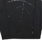 SONNY BONO Womens Black Cotton Blend Crew Neck Sweatshirt L Basketball Design