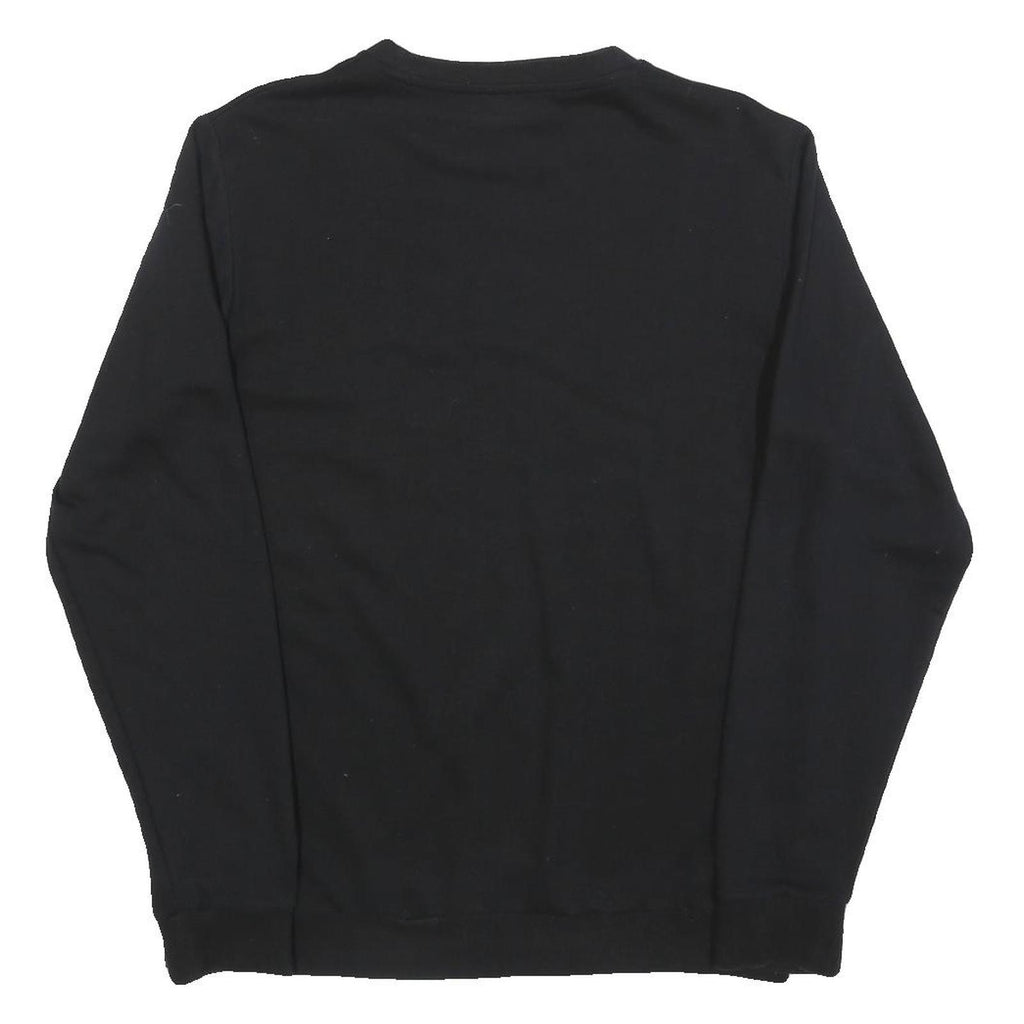 SONNY BONO Womens Black Cotton Blend Crew Neck Sweatshirt L Basketball Design