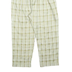 WIYA Womens Polyester Blend Green Relaxed Tapered Trousers W26 L22 Checked