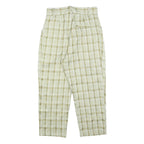 WIYA Womens Polyester Blend Green Relaxed Tapered Trousers W26 L22 Checked