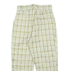 WIYA Womens Polyester Blend Green Relaxed Tapered Trousers W26 L22 Checked