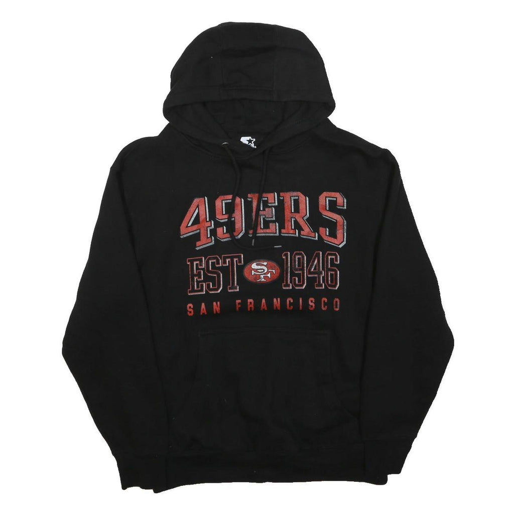 STARTER Mens Black San Francisco 49ers Pullover Hoodie M NFL Fanwear Sportswear
