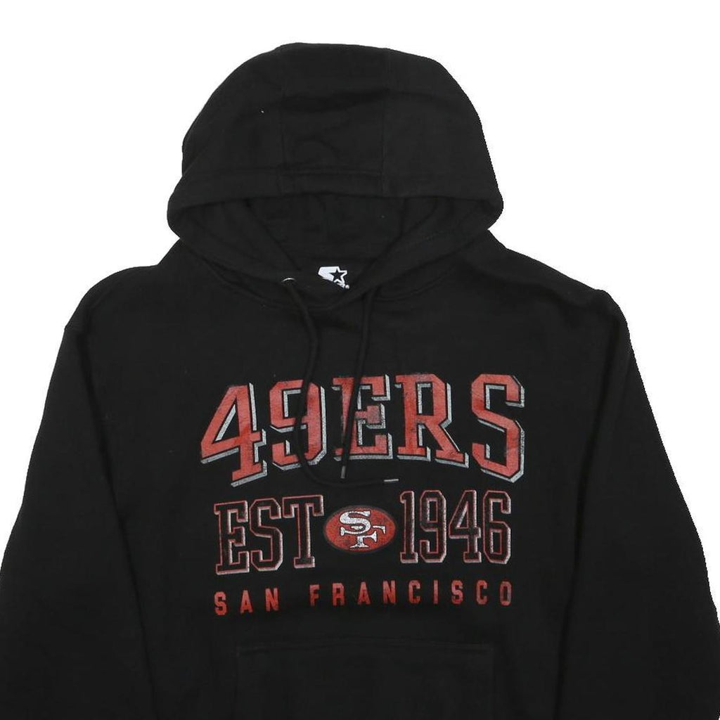 STARTER Mens Black San Francisco 49ers Pullover Hoodie M NFL Fanwear Sportswear
