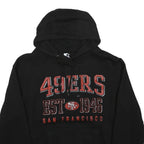 STARTER Mens Black San Francisco 49ers Pullover Hoodie M NFL Fanwear Sportswear