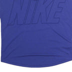 NIKE Womens Blue Graphic T-Shirt M Sleeveless V-Neck Sports Fitness