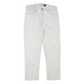 LEVI'S Mens Jeans White Regular Straight Denim W35 L29 Classic Cotton Blend Zip
