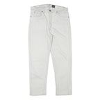 LEVI'S Mens Jeans White Regular Straight Denim W35 L29 Classic Cotton Blend Zip