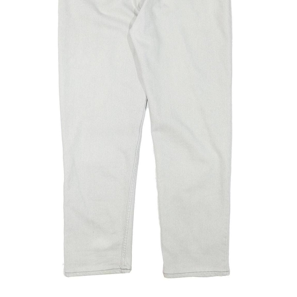 LEVI'S Mens Jeans White Regular Straight Denim W35 L29 Classic Cotton Blend Zip