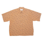 VIKTOR EMMANUEL Mens Shirt Beige Crazy Pattern M